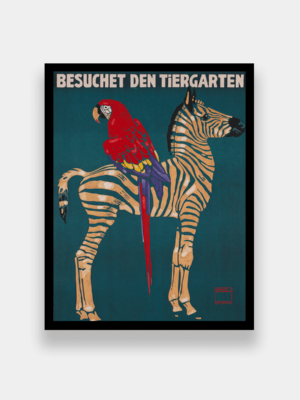 Munich Zoo Zebra Canvas Wall Art